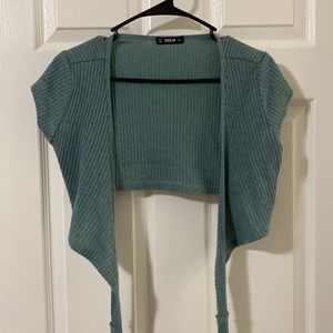SHEIN cross cross crop top